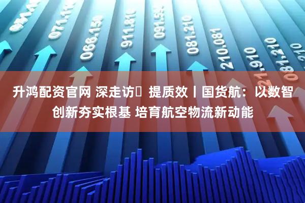 升鸿配资官网 深走访・提质效丨国货航：以数智创新夯实根基 培育航空物流新动能